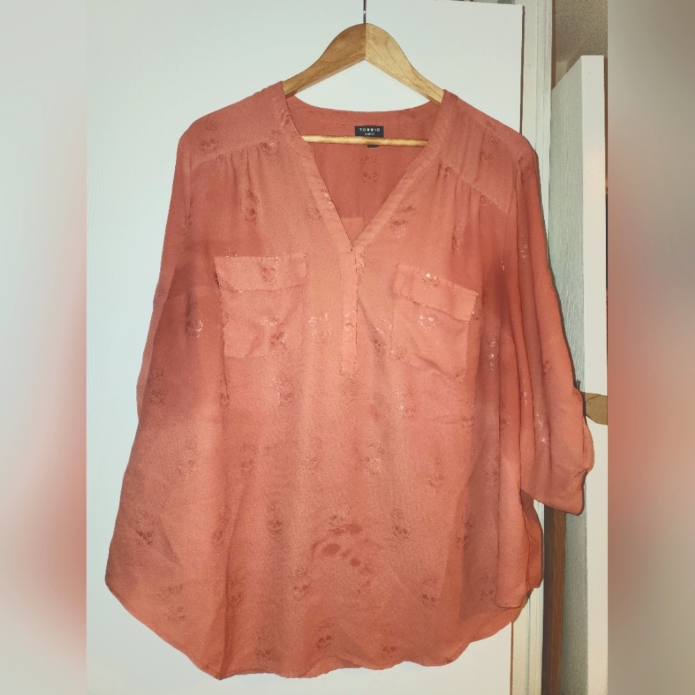 Torrid harper/georgette blouse